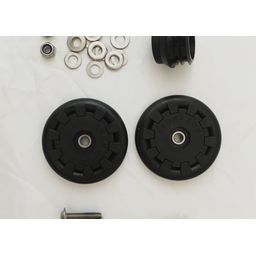 Brompton Eazy Wheel rollers with fittings - 6mm holes (Pair) (5053099003303)