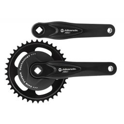Miranda crankstel alfa 1 3/32" + disc 38t, zwart (5603895105840)