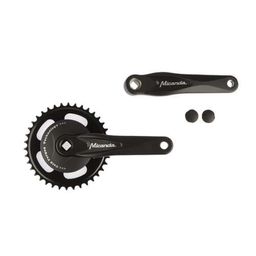 Miranda crankstel alfa 1 3/32" + disc 38t, zwart (5603895105840)