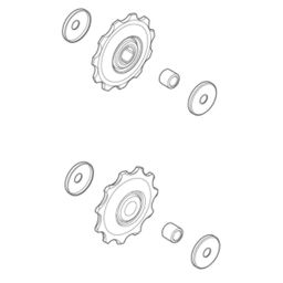 Shimano derailleurwieltjes (set) Deore RD-M593 Y5XU98030 (4524667948148)