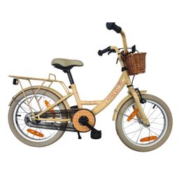 Bike Fun BFN meisjesfiets Girly 16" met rotan mandje g Meisjes Goud 2025 (8716637053099)