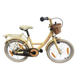 Bike Fun BFN meisjesfiets Girly 18" met rotan mandje g Meisjes Goud 2025 (8716637053037)