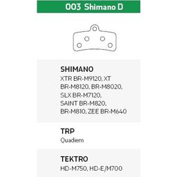 Sinter Remblok Shimano D 003/TRP Green S2032 (3838835446468)