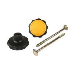 Spinder draaiknop met bout zwart/oranje (2) (8717809106230)