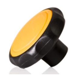 Spinder draaiknop met bout zwart/oranje (2) (8717809106230)