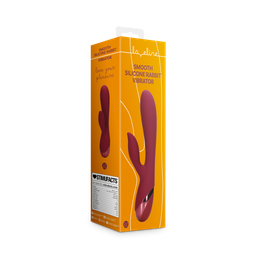 Loveline by shots Zachte Siliconen Konijn Vibrator - Donker Kers (8714273051486)