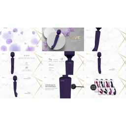 Vive by shots Kiku - Dubbelzijdige Wand met Innovatieve G-Spot Flapper Stimulator - Paars (8714273051837)