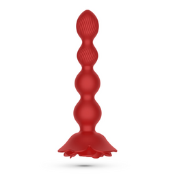 Crushious Rosaline - Draaibare Anale Rozenplug met Afstandsbediening - Rood (7403254158894)