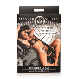 Xr brands Thunder Strap - Wand Thigh Harness - Zwart (848518052797)