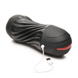 Curve toys Zuigende en Vibrerende Masturbator - Zwart (653078944235)