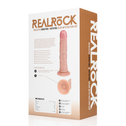 Realrock by shots Vibrerende en Rotating Regular Curved Cock - 8 / 20,5 cm - Flesh (8714273041760)
