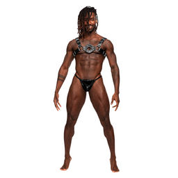 Male power Libra - Imitatie Leren Harnas - One Size - Zwart (845830087179)