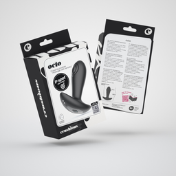 Crushious Octo - Tapping Anale Plug met Afstandsbediening - Zwart (7403254158917)