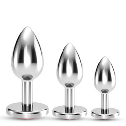 Crushious Bijou - Anal Wet Train Trio - 3 Jewel Plugs - Rood (7403254151048)