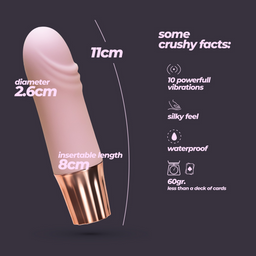 Crushious Mellow Waves - Mini Vibrator - Roze (7403254161283)