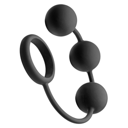 Xr brands Siliconen Cockring met 3 Gewogen Ballen (848518019325)