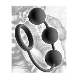 Xr brands Siliconen Cockring met 3 Gewogen Ballen (848518019325)