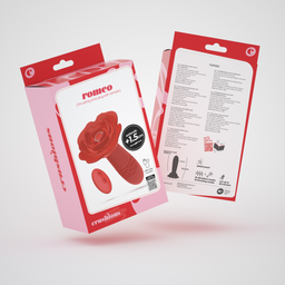 Crushious Romeo - Duwende Anale Rozenplug met Afstandsbediening - Rood (7403254158887)