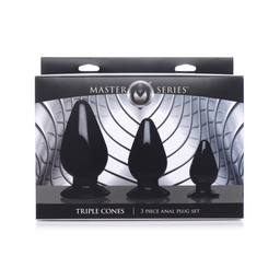 Xr brands Driehoeksconussen - Anale Plug Set - 3 Stuks (848518037596)