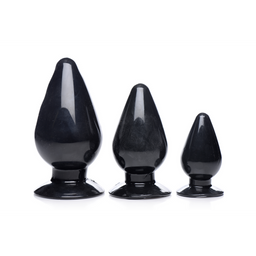Xr brands Driehoeksconussen - Anale Plug Set - 3 Stuks (848518037596)