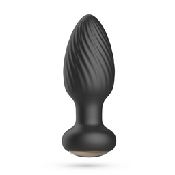 Crushious Twister - Draaibare Anale Plug met Afstandsbediening - Zwart (7403254156692)