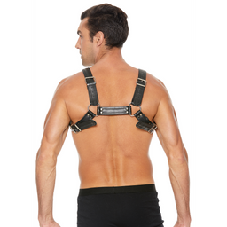 Ouch! by shots Leren Bulldog Harnas met Gespen - L/XL (7423522525500)