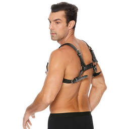 Ouch! by shots Leren Bulldog Harnas met Gespen - L/XL (7423522525500)
