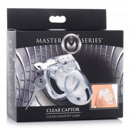 Xr brands Duidelijke Captor - Kinky Cage met Sleutels - Medium (848518037183)