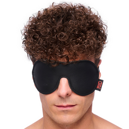 Red leather Leren Oogmasker - Zwart (3701019810372)