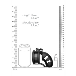 Mancage by shots Model 18 Chastity Cock Cage met Ballsplitter - 3.5 / 9 cm (7423522515501)