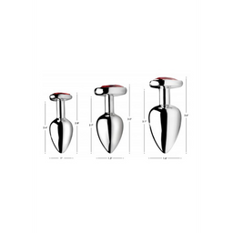Xr brands Rode Hart - Butt Plug Set (848518042927)