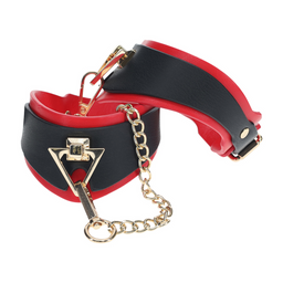 Ouch! by shots Milan Collectie - Beenmanchetten - Zwart/Rood (8714273055965)
