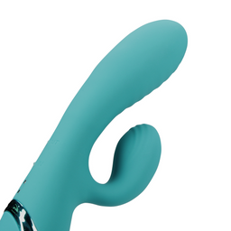 Loveline by shots Opblaasbare Konijnen Vibrator - Pauwblauw (8714273048950)