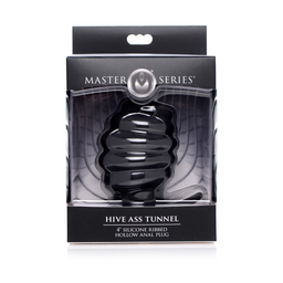 Xr brands Hive Ass Tunnel - Siliconen Geribbelde Holle Anale Plug - Groot (848518032881)