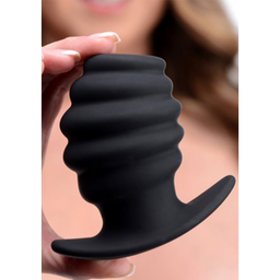 Xr brands Hive Ass Tunnel - Siliconen Geribbelde Holle Anale Plug - Groot (848518032881)