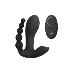 Vive by shots Kata - Pulse Wave  Vibrerende Dubbele Penetratie Vibrator - Zwart (7423522538548)