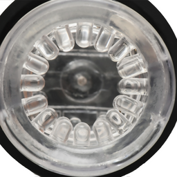 Curve toys Turbo Max - Draaien, Duwen en Zuigen Masturbator - Transparant/Zwart (653078944976)