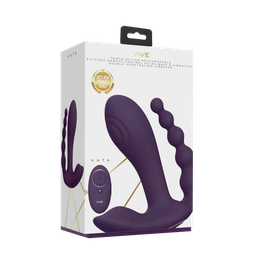 Vive by shots Kata - Pulse Wave  Vibrerende Dubbele Penetratie Vibrator - Paars (7423522538555)