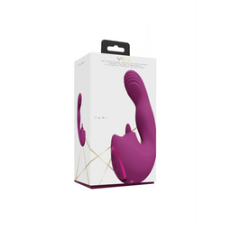 Vive by shots Yumi - Triple Motor G-Spot Vinger Beweging Vibrator en Flickering Tongue Stimulator - Roze (8714273051882)