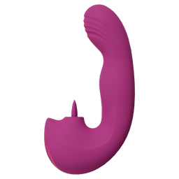 Vive by shots Yumi - Triple Motor G-Spot Vinger Beweging Vibrator en Flickering Tongue Stimulator - Roze (8714273051882)