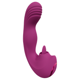 Vive by shots Yumi - Triple Motor G-Spot Vinger Beweging Vibrator en Flickering Tongue Stimulator - Roze (8714273051882)
