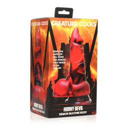 Xr brands Horny Devil - Demon Silicone Dildo - Rood (848518052988)