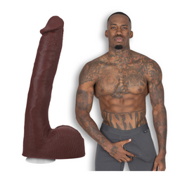 Doc johnson Druk - Realistische ULTRASKYN Dildo - 10 / 25 cm - Chocolade (782421090128)
