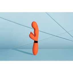 Loveline by shots Siliconen Rabbit Vibrator met Geribbelde Clitorale Stimulator - Glazed Carrots (8714273048936)