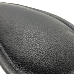 Red leather Blind Up - Gevoerde Leren Oogmasker - Zwart (3701019810891)