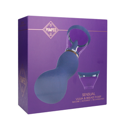 Pumped by shots Sensual - Oplaadbare Vulva en Borst Pomp - Paars (8714273054821)