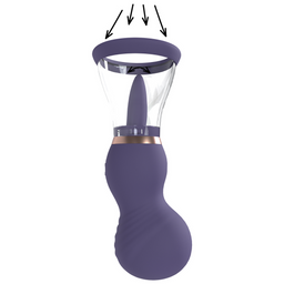 Pumped by shots Sensual - Oplaadbare Vulva en Borst Pomp - Paars (8714273054821)