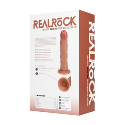 Realrock by shots Vibrerende Regular Curved Cock - 8 / 20,5 cm - Tan (8714273041715)