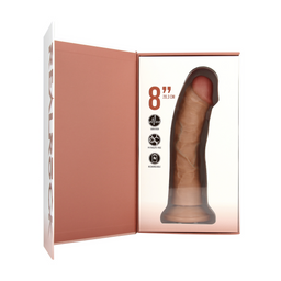 Realrock by shots Vibrerende Regular Curved Cock - 8 / 20,5 cm - Tan (8714273041715)
