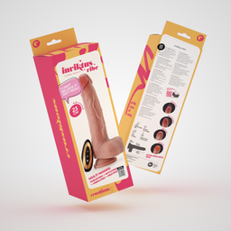 Crushious Inviktus Vibe - Vloeibare Siliconen Duwende Draaivibrator met Verwarming - 9 / 23 cm - Vleeskleur (7403254159266)